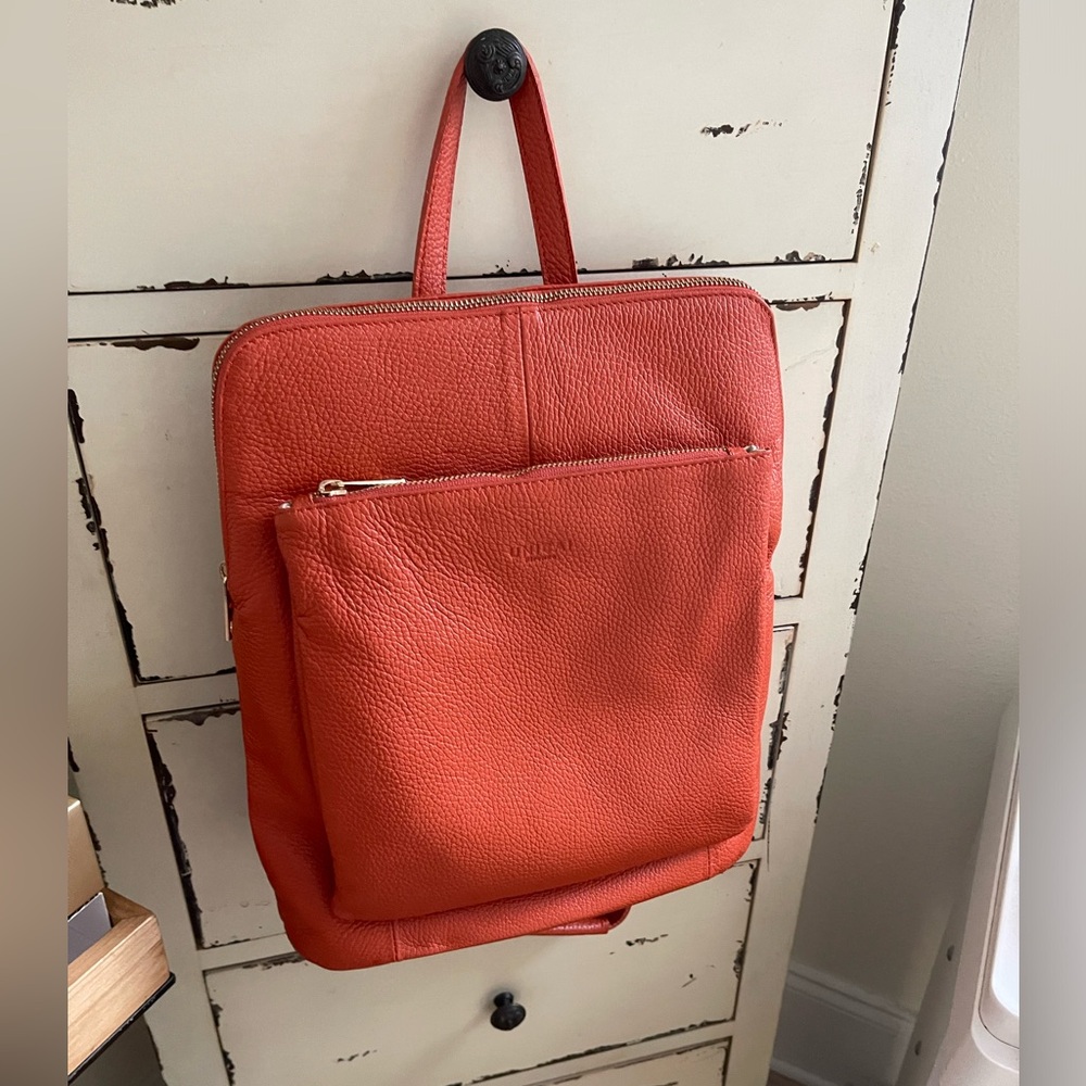 Unica! Firenze made in Italy genuine leather backpack purse.  New rust colored.